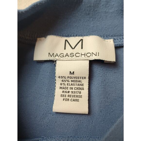 Magaschoni Model Blue Soft Cozy Pull Over Crewneck Women Size Medium - Picture 2 of 6